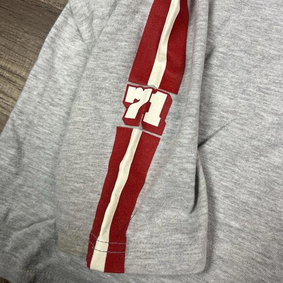 Vintage 1999 Nike Grey Tag Long Sleeve Stripe Shirt Box Fit Size XL (Fits BOXY) - Picture 7 of 9